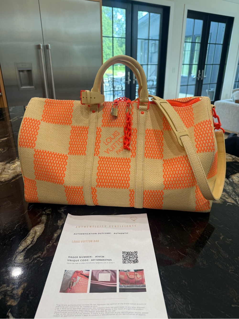Louis Vuitton Damier Keepall Bandouliere 50 Checkered Weekender